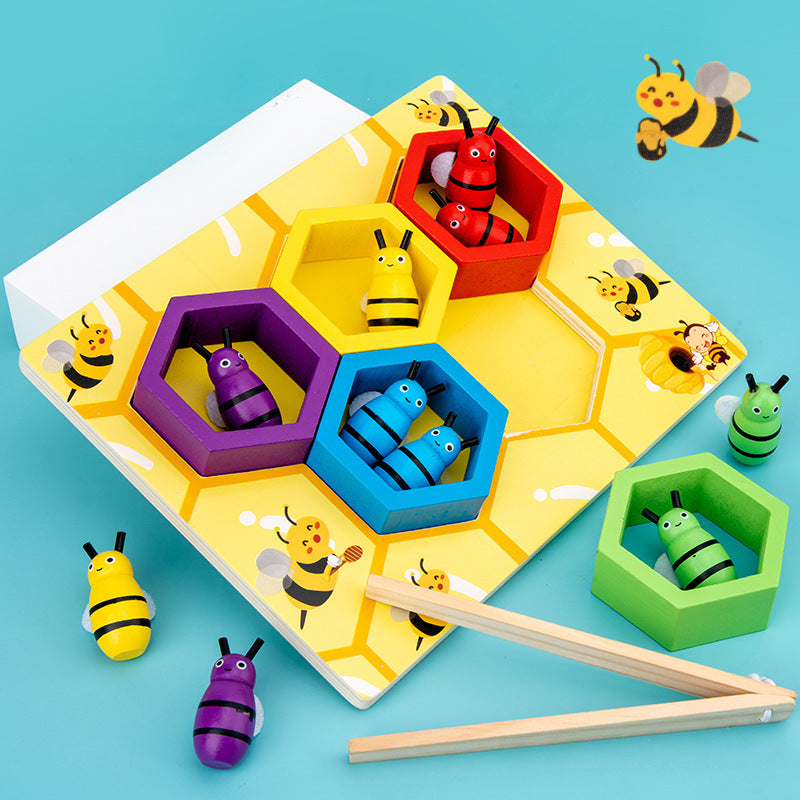 Montessori Learning aid clip bee