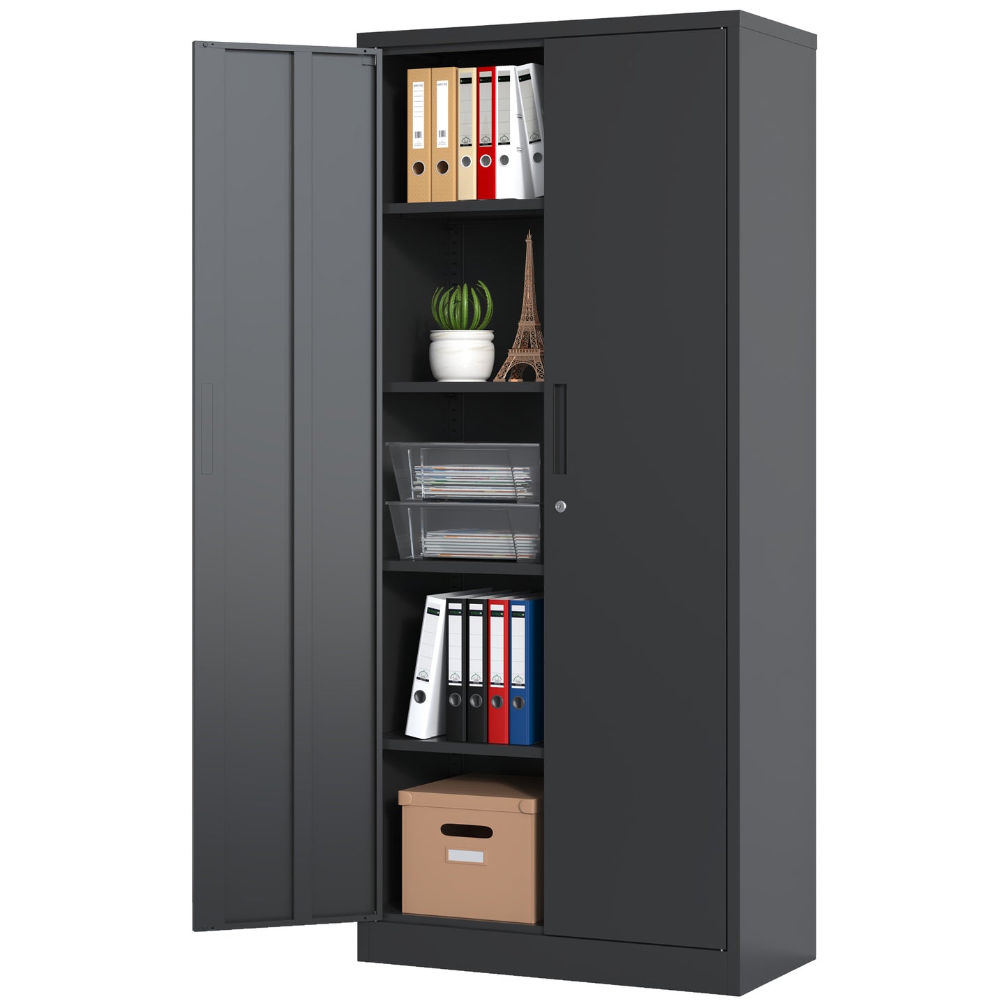Cabinet With Doors And 4 Shelves, lockable