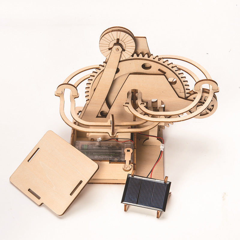 Solar-powered Wooden Puzzles STEM Kit