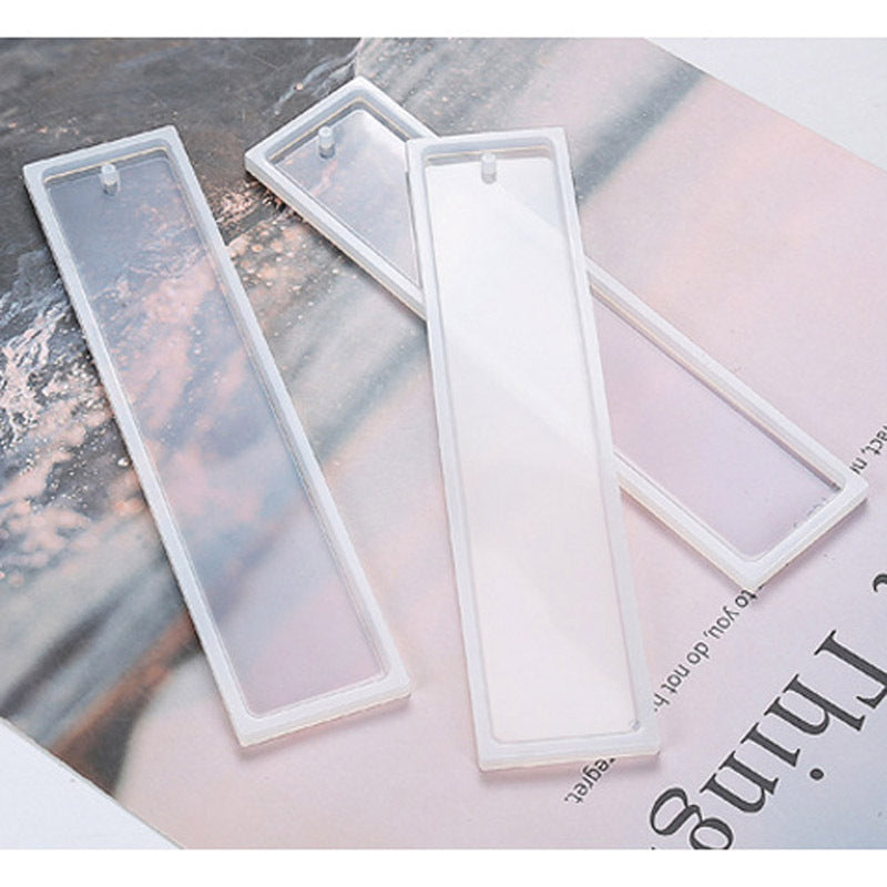 DIY Rectangular Crystal Epoxy Blank Bookmark Silicone Mold Dried Flower Bookmark Epoxy Mold