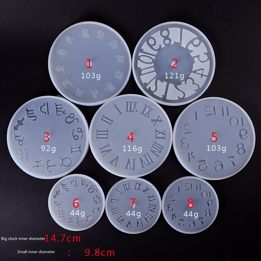 Silicone Mold, Clock, Crystal, Watch, Crystal Epoxy Mold, DIY Handmade Mold