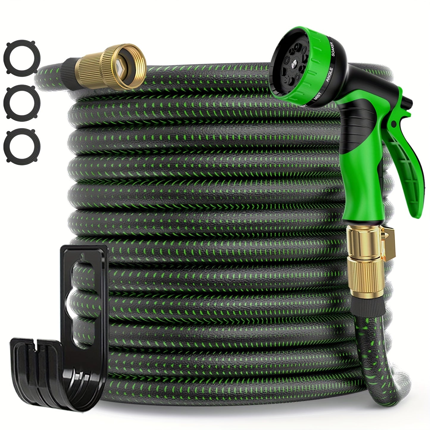 100FT Heavy-Duty Expandable Garden Hose With 10-Function High-Pressure Spray Nozzle
