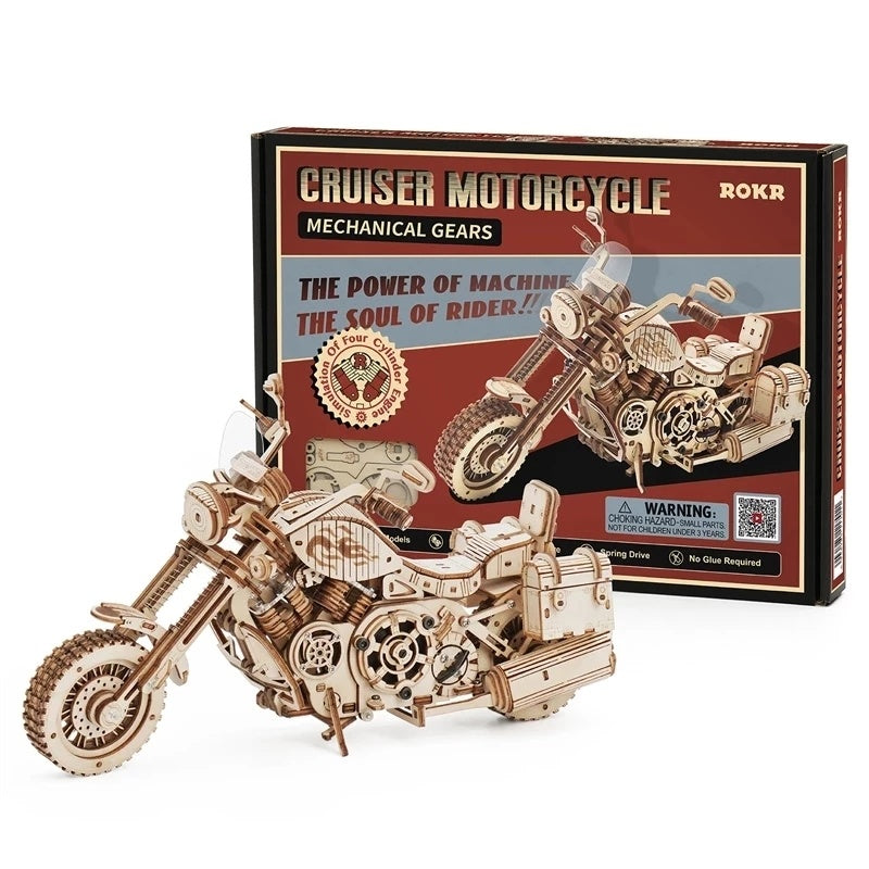 Motorcycle Wooden Puzzle STEM Kit