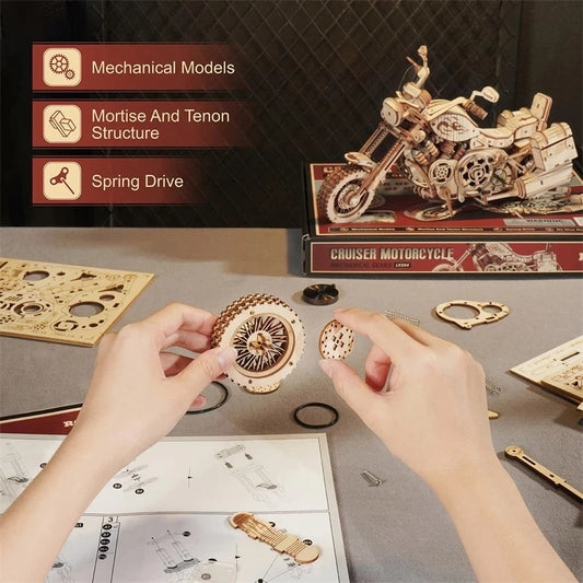 Motorcycle Wooden Puzzle STEM Kit