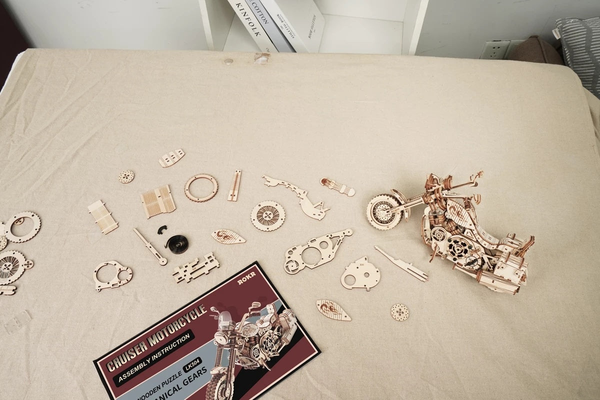Motorcycle Wooden Puzzle STEM Kit