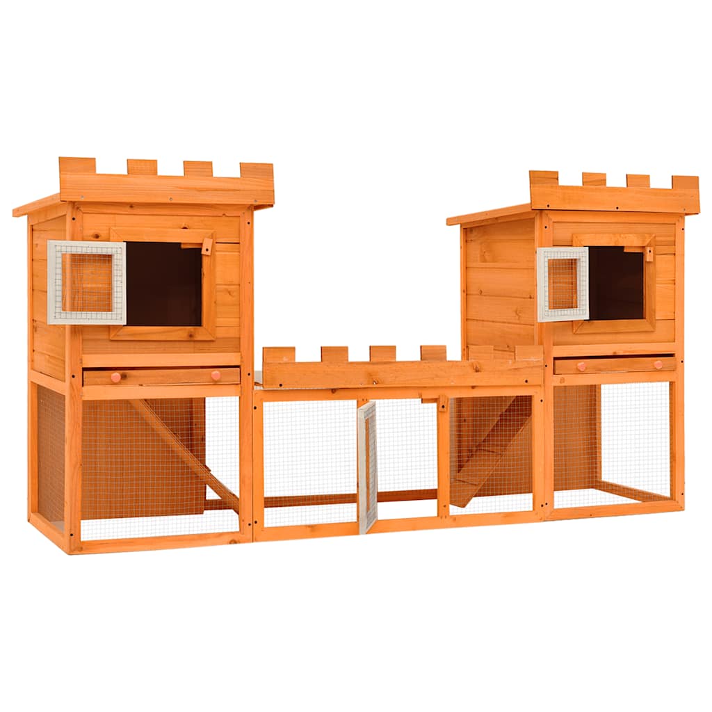Large rabbit hutch, small animal cage, double house