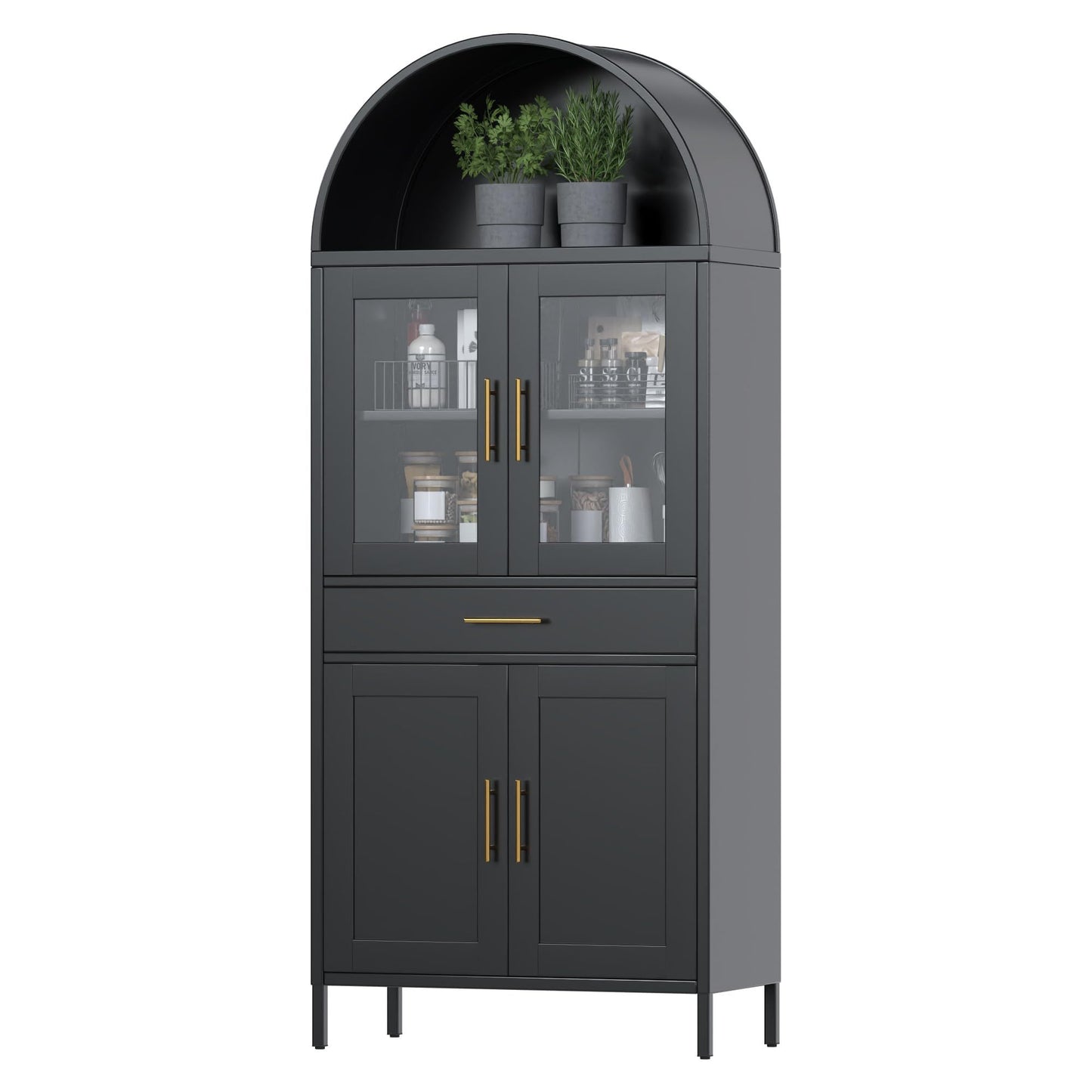 Metal Tall Arched  Cabinet