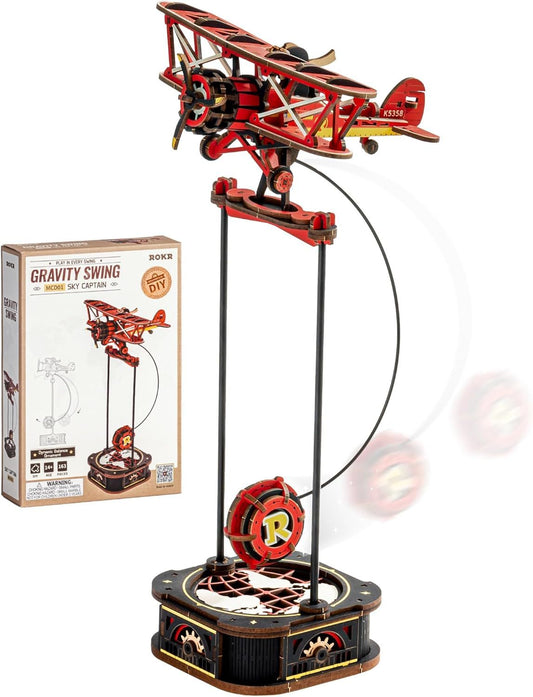 3D Wooden Puzzle Kit - Gravity Swing Series Gladiator Fighter With Moving Mechanism STEM Kit