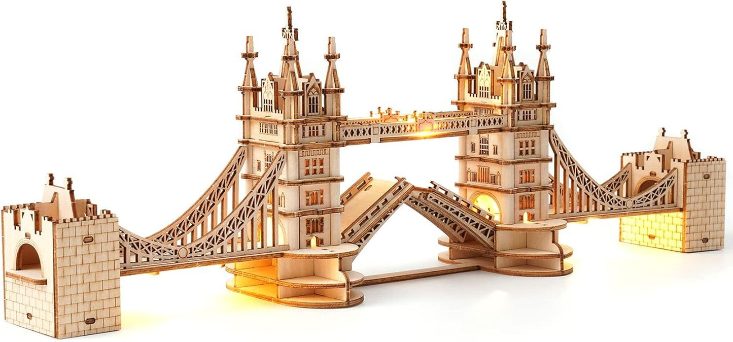 3D Wooden Puzzle London Tower Bridge STEM Kit