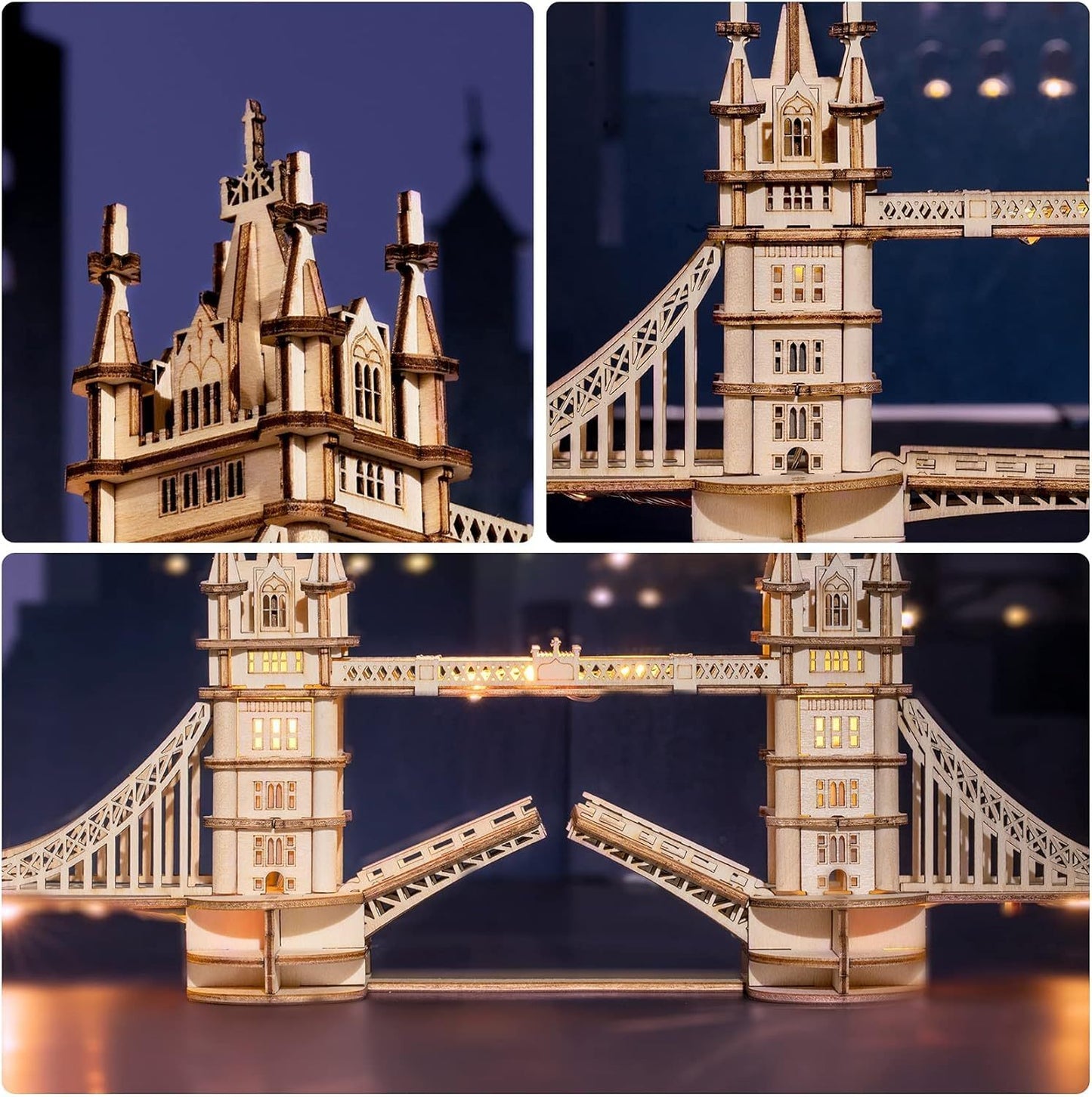 3D Wooden Puzzle London Tower Bridge STEM Kit