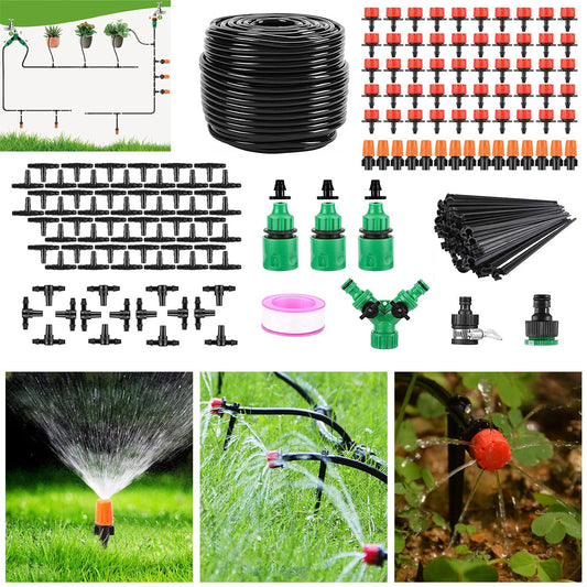 164FT Drip Irrigation Kit Automatic Garden I