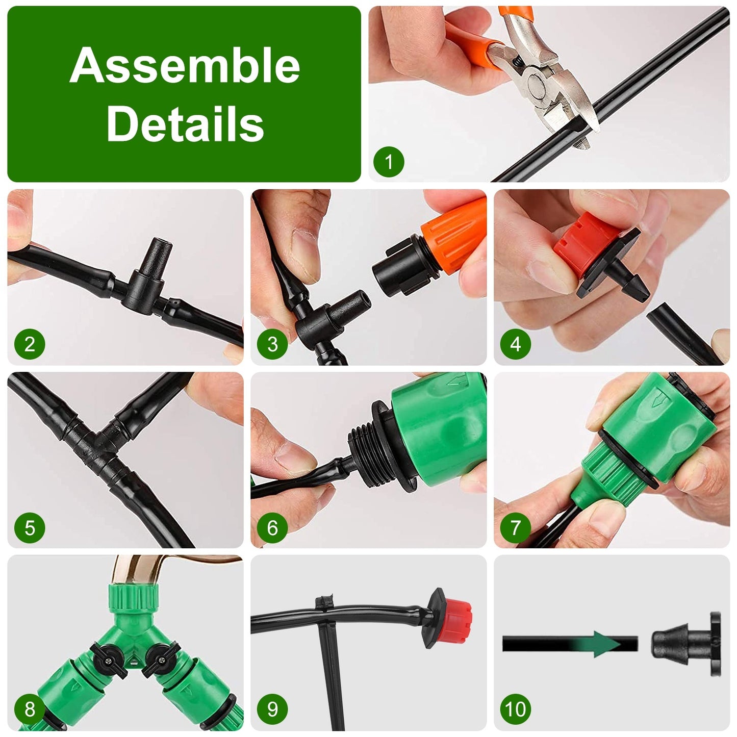 164FT Drip Irrigation Kit Automatic Garden I