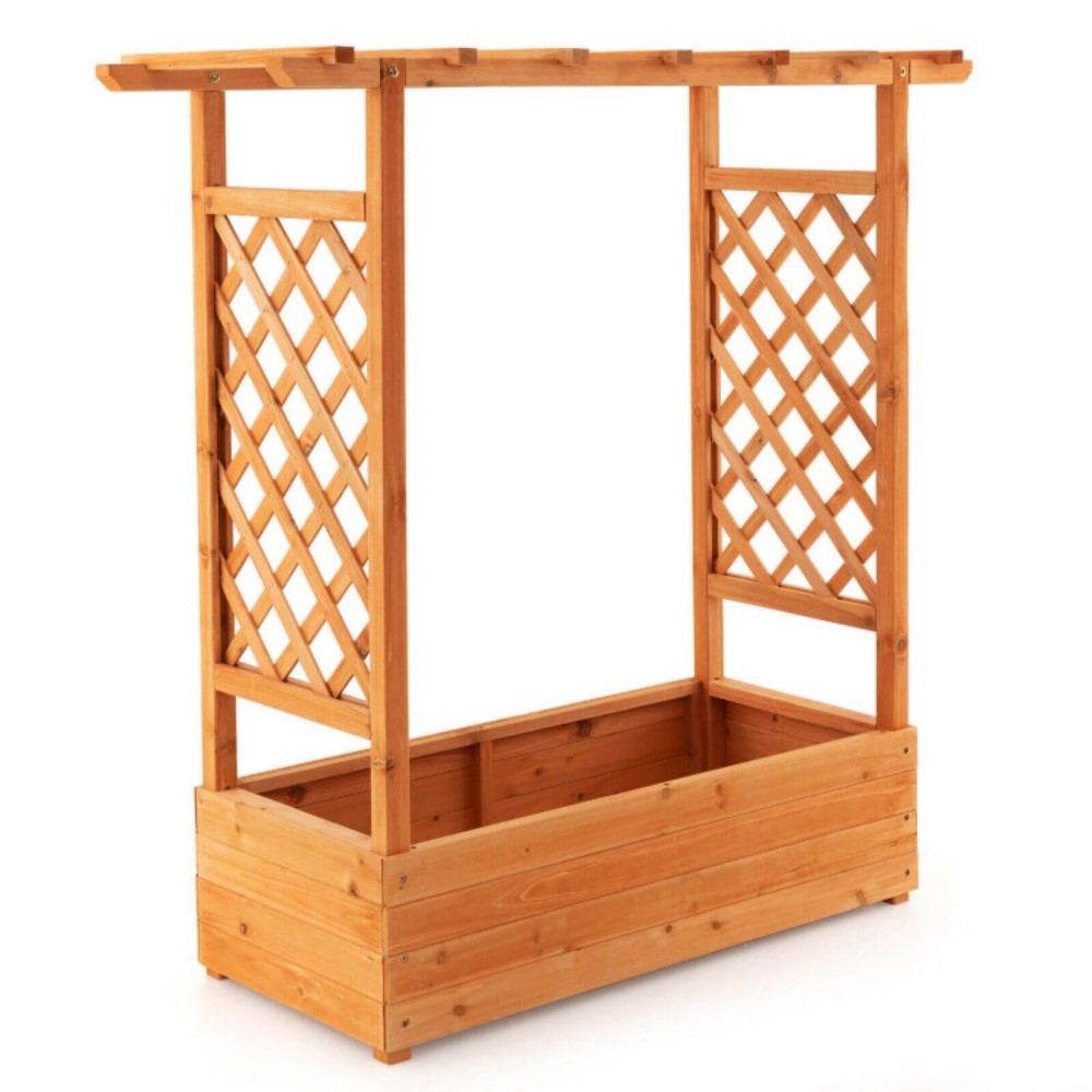 Raised Garden Bed With Trellis