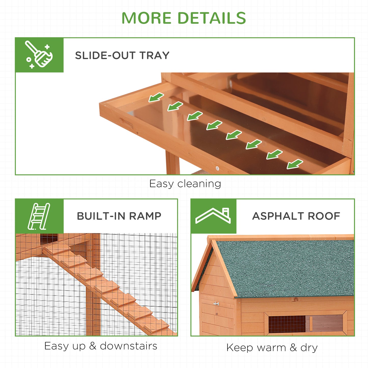 Lockable Chicken Coop Kit with Nesting Box & Run