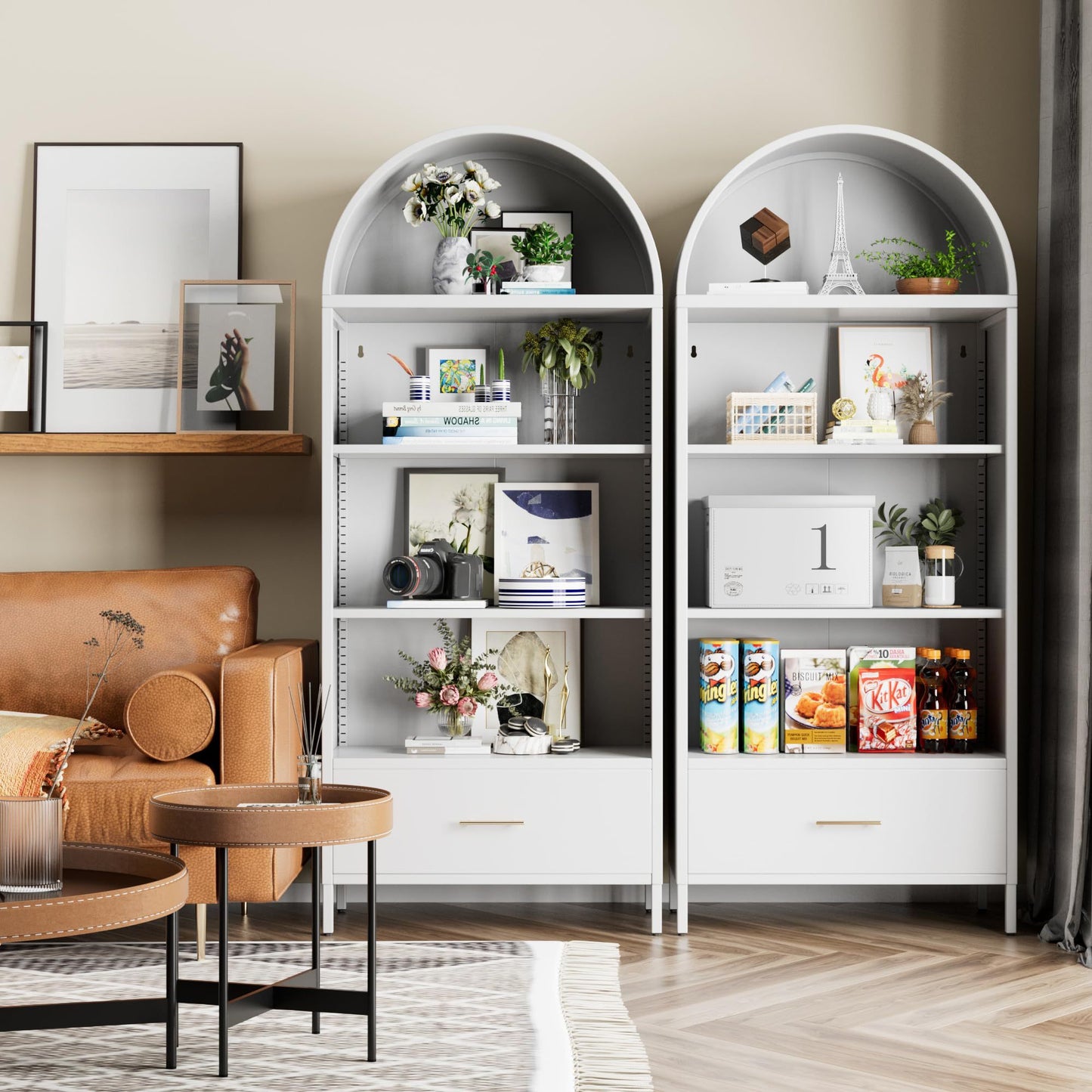 Metal Arched Bookshelf