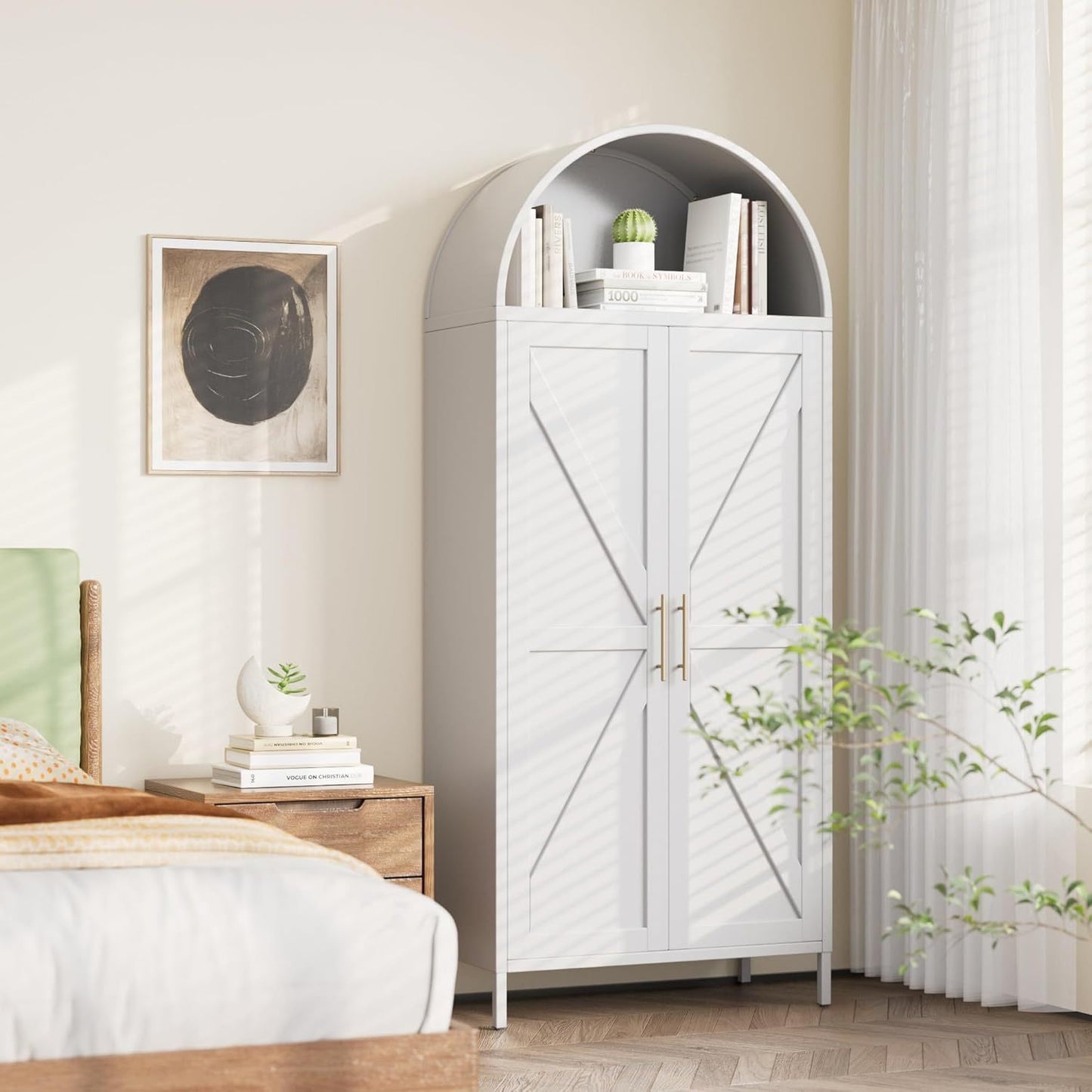 Metal Arched Bookcase