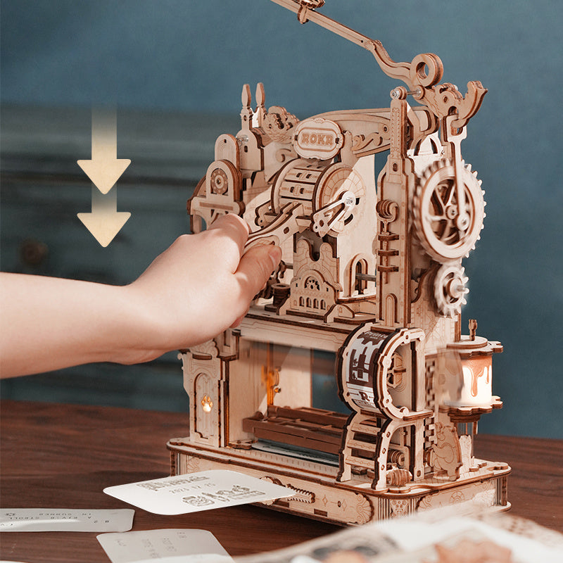 3D Wooden Puzzle Printing Press STEM KIT