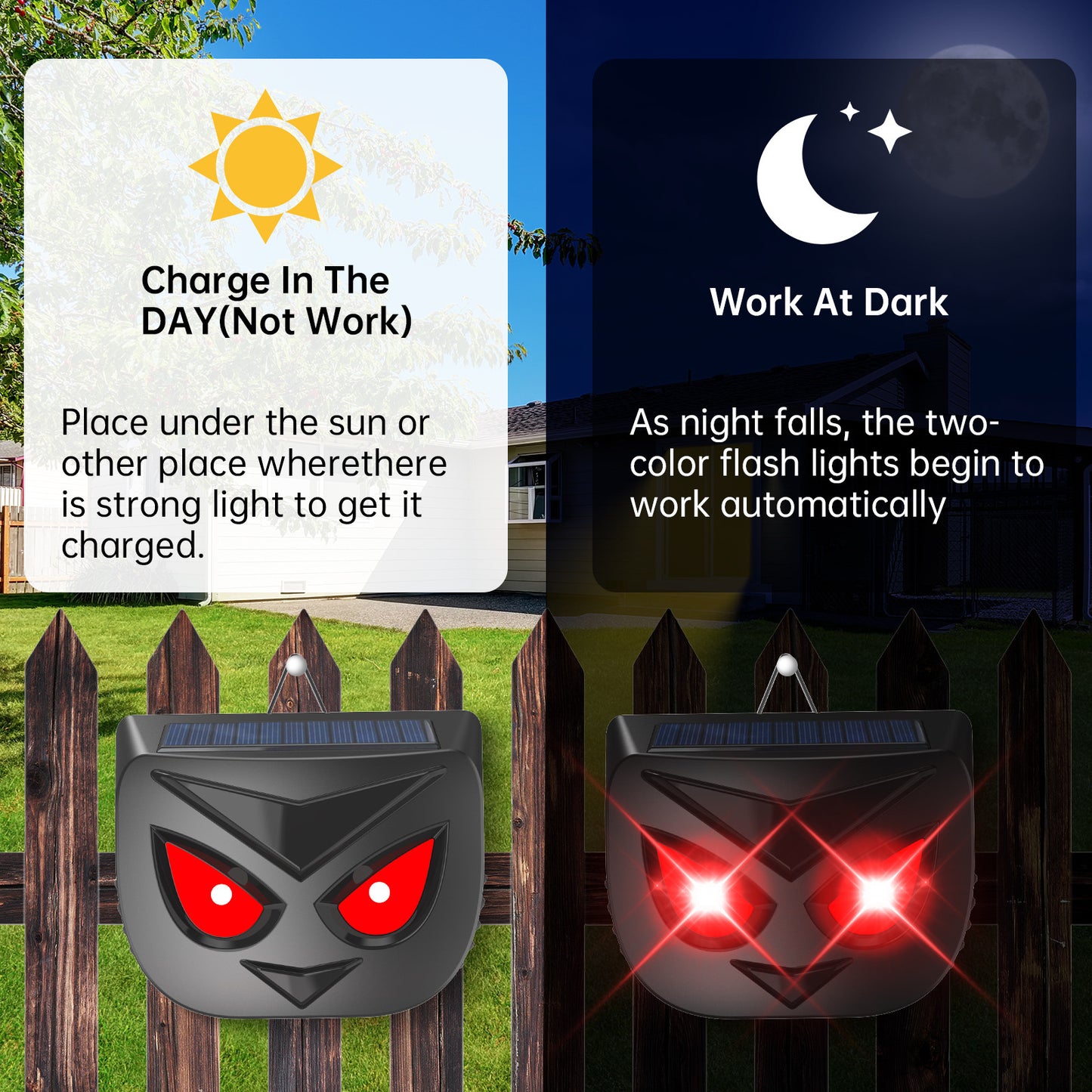 4 Pack Solar Outdoor Predator Lights for Chicken Coop