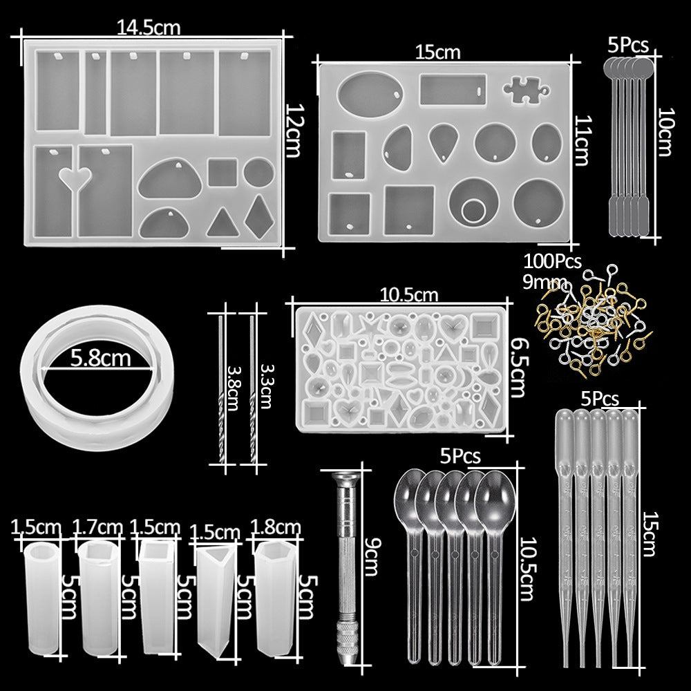 Crystal Epoxy Various Love Star Dolphin Mold Set