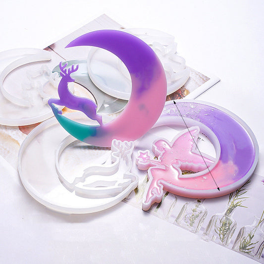 Home Fashion DIY Crystal Epoxy Moon Mould