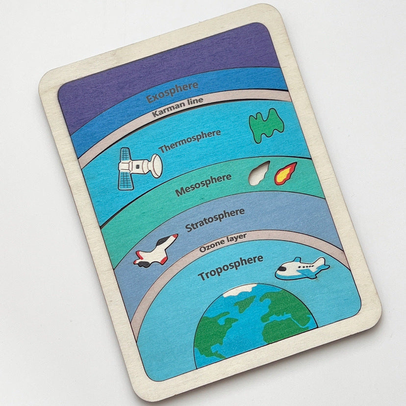 Earth Atmosphere Education Wooden Science Puzzle