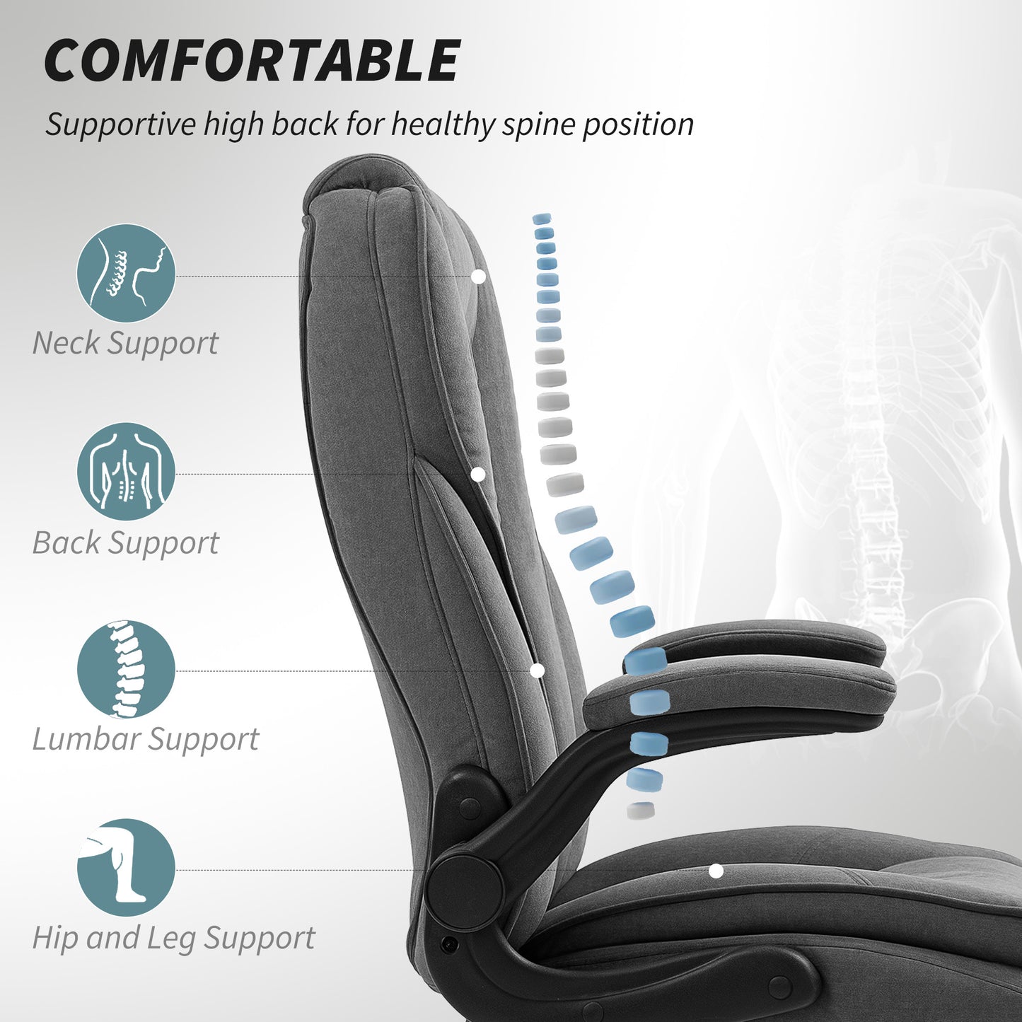 Desk Chair With Flip-up Armrest