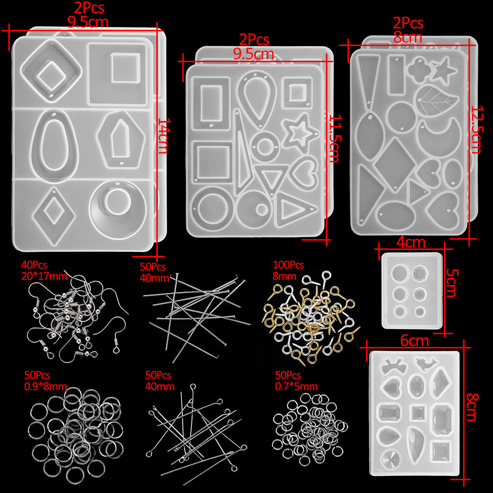 Crystal Epoxy Various Love Star Dolphin Mold Set