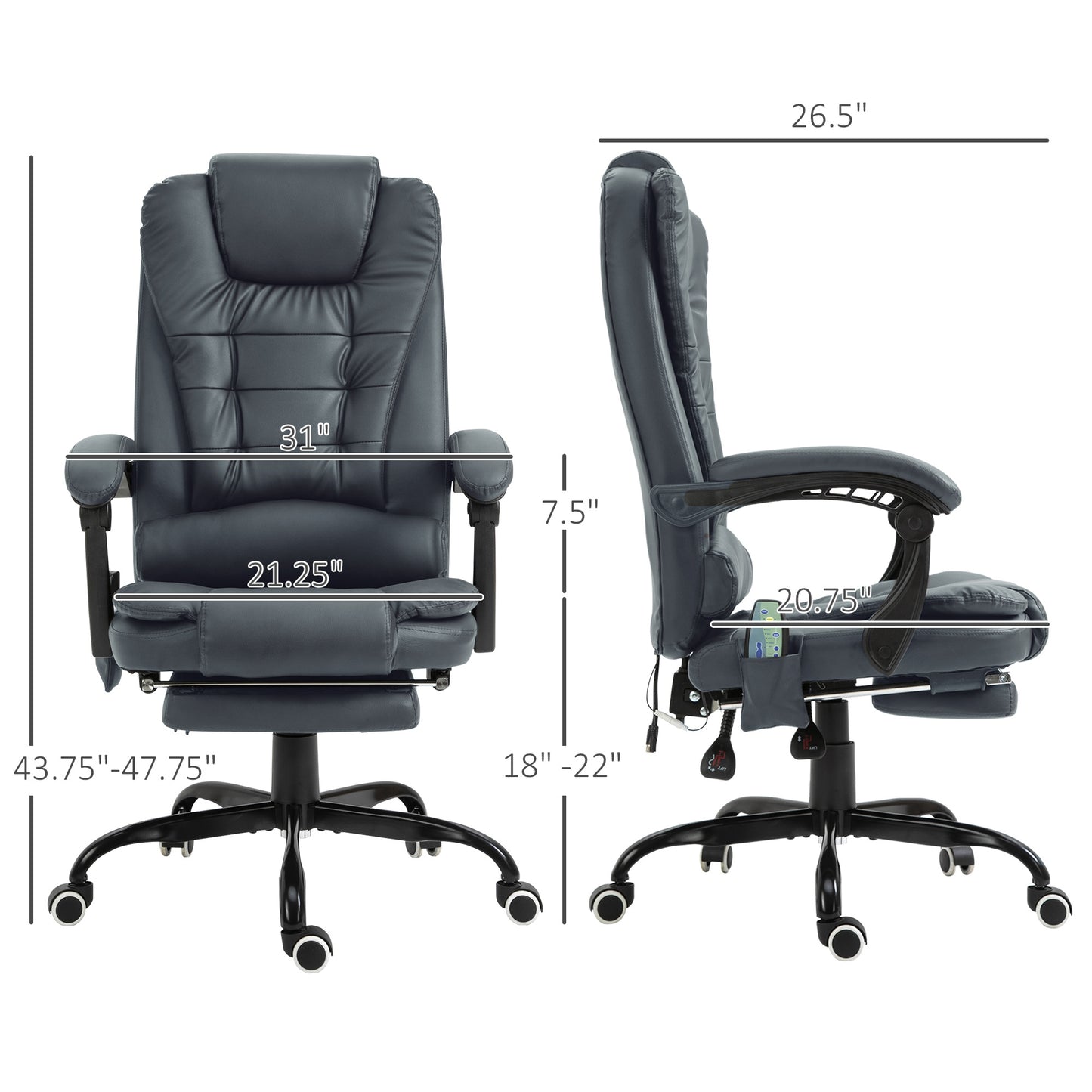 7-Point Vibrating Massage Office Chair