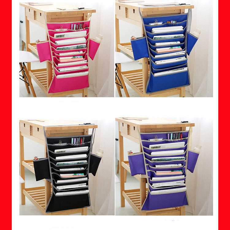 Desk Large Capacity Book Storage Hanging Bag