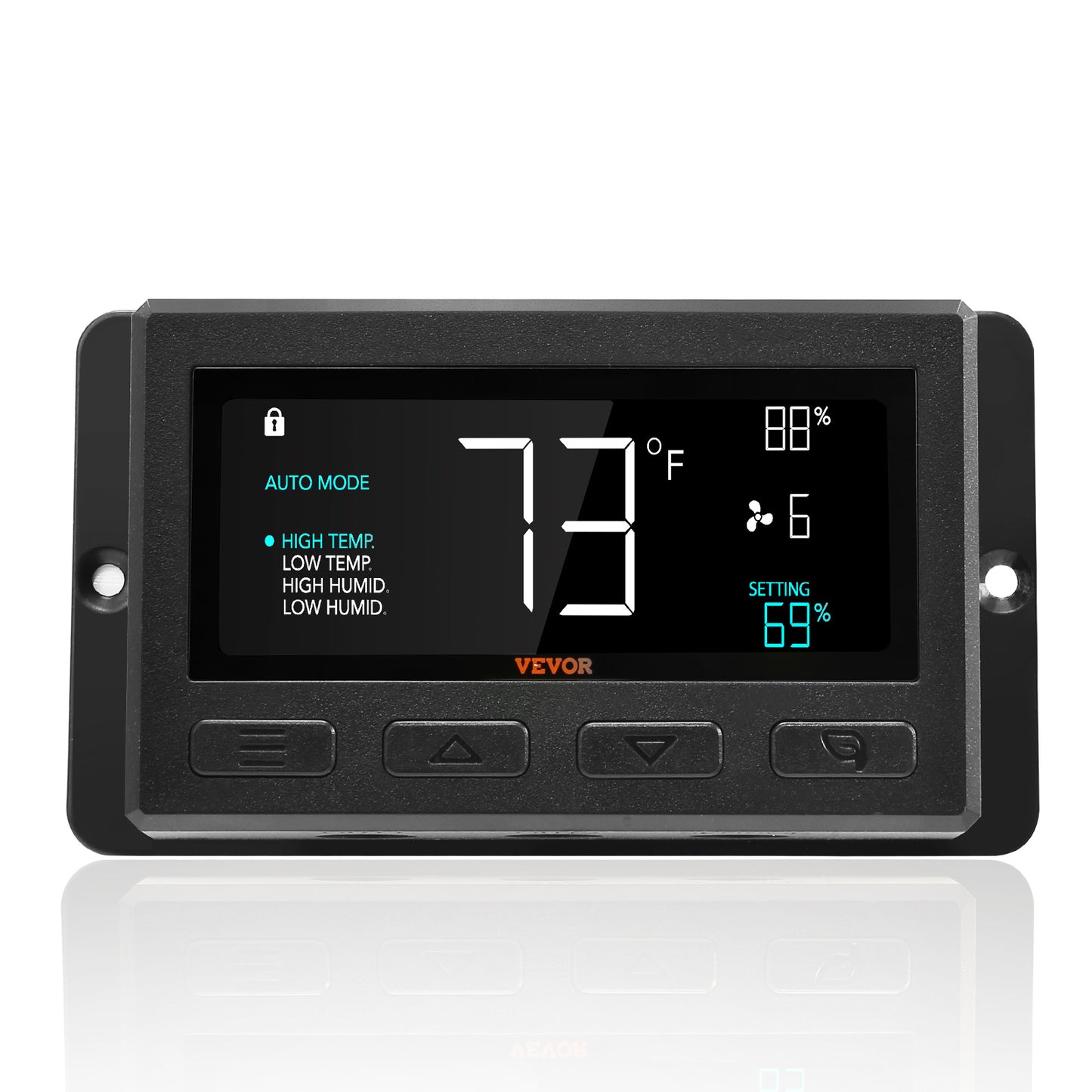 VEVOR Shutter Exhaust Fan, With Temperature Humidity Controller for greenhouse