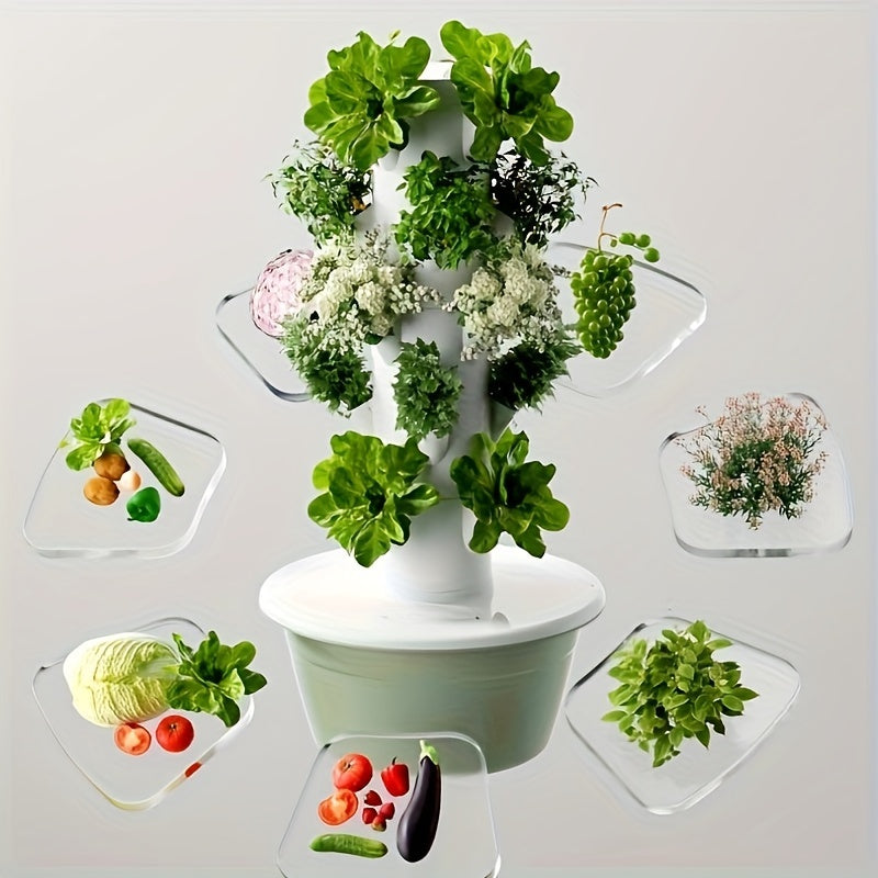 Versatile Multi-Layer Strawberry & Vegetable Grow Tower Indoor/Outdoor Hydroponic Planter