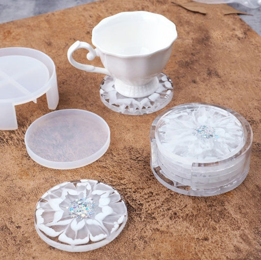 Epoxy Resin Coaster Round Coaster Silicone Mirror Mold