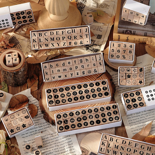 Small Wood Stamp With Date And Number Art Kit