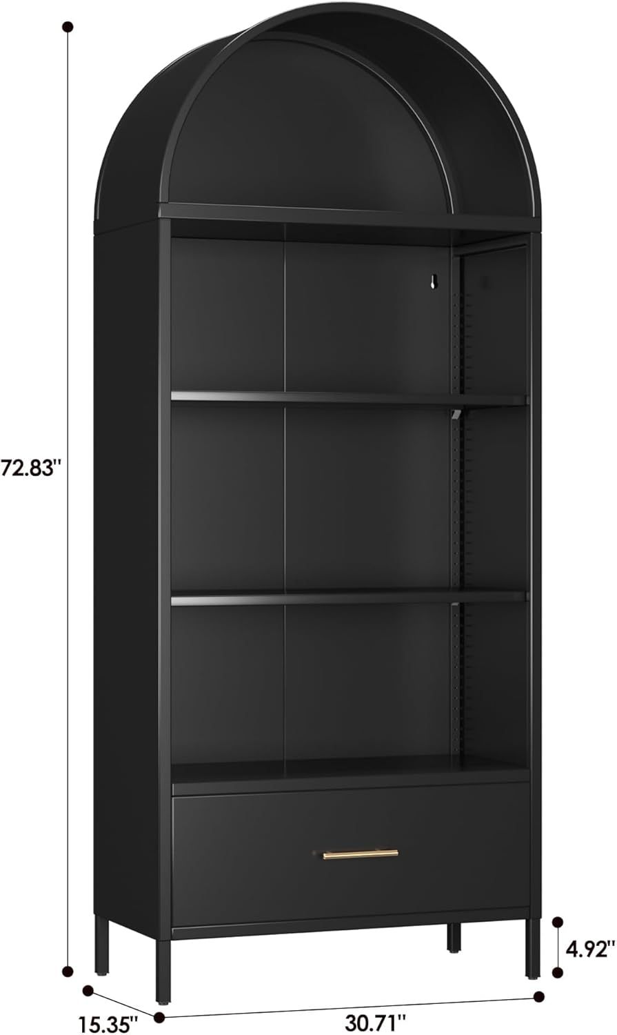 Metal Arched Bookshelf