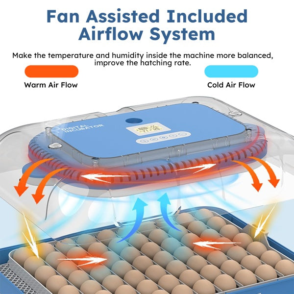 70 Egg Incubator With Automatic Turning & Humidity Control