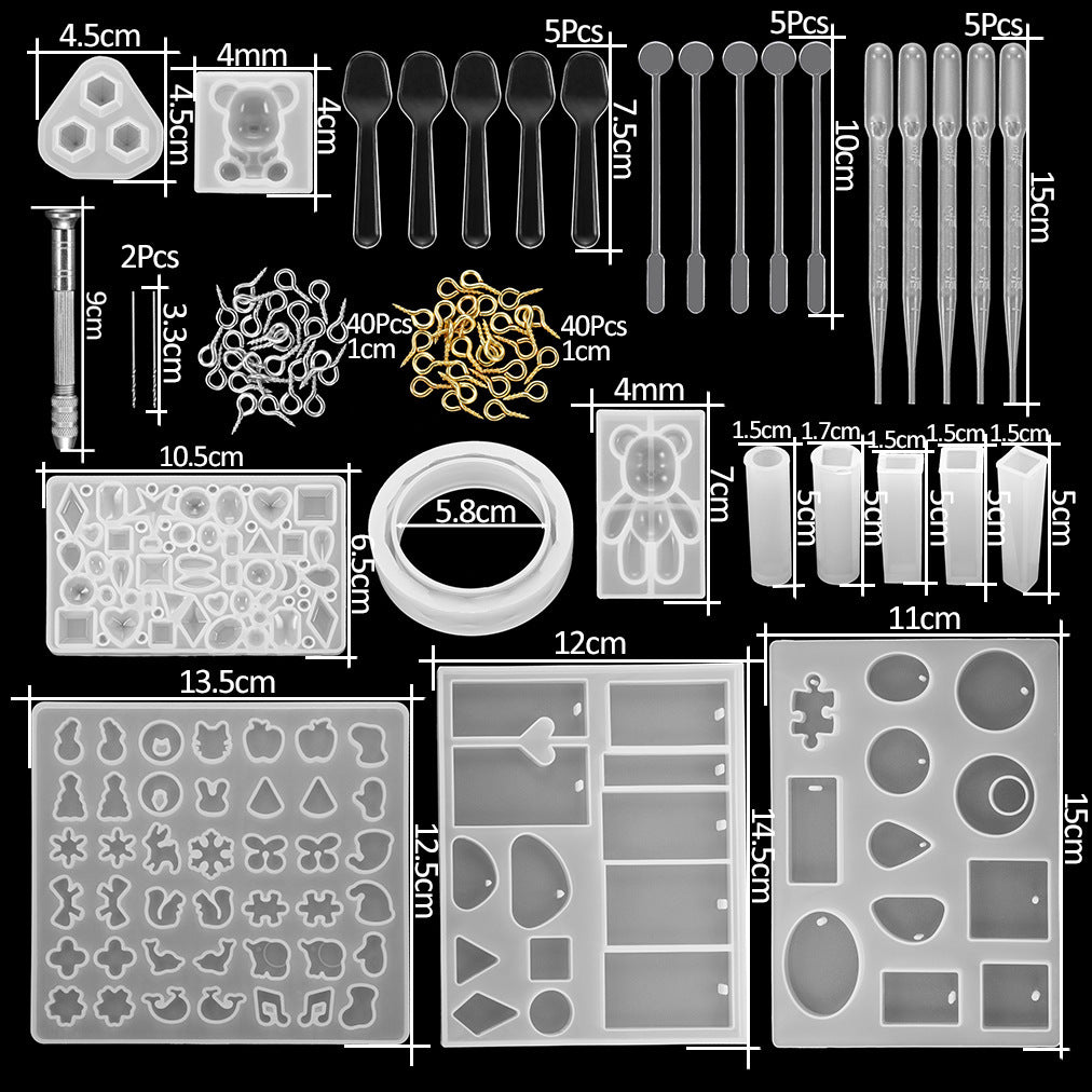 Crystal Epoxy Various Love Star Dolphin Mold Set