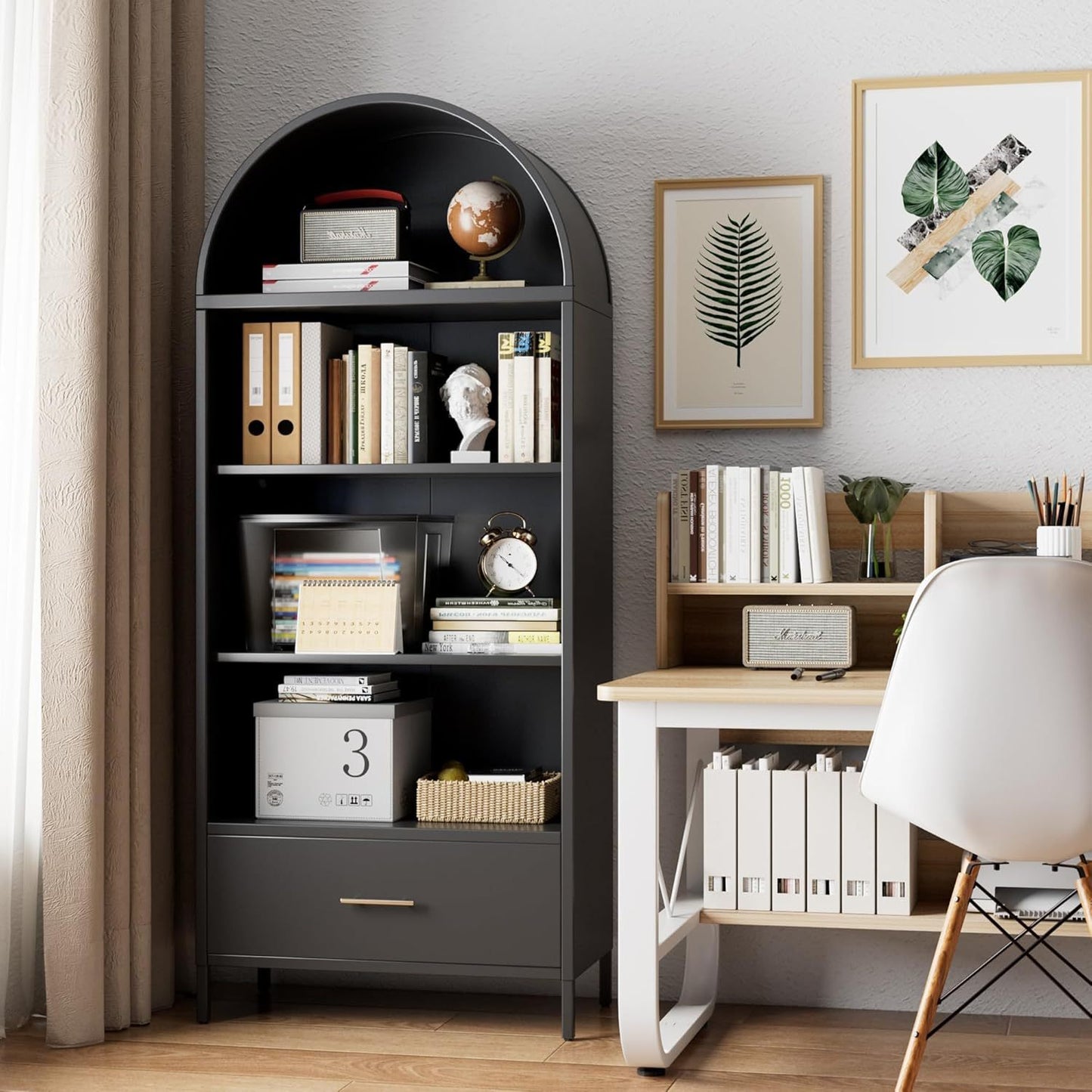 Metal Arched Bookshelf