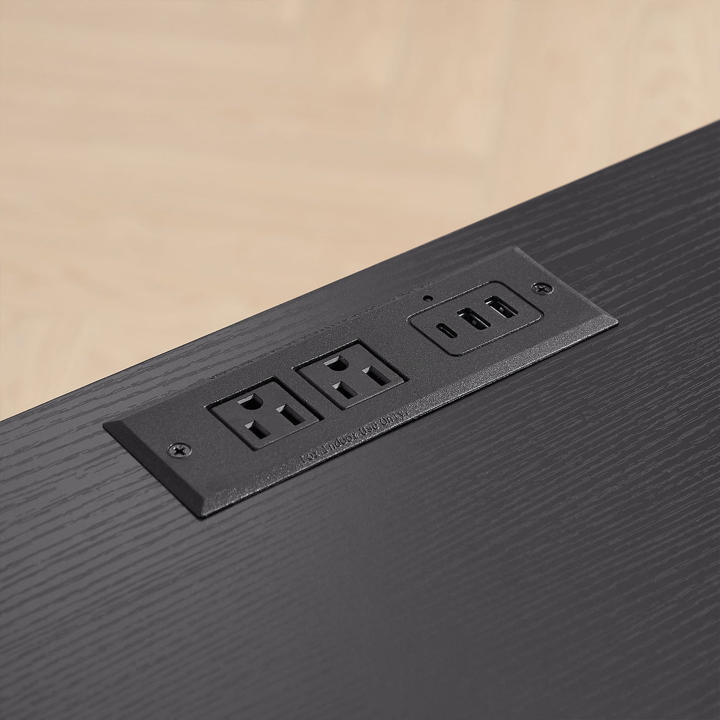 Mid Century Desk With USB Ports And Power Outlet