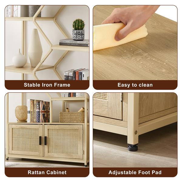 7-tier Bookcase Storage Shelves