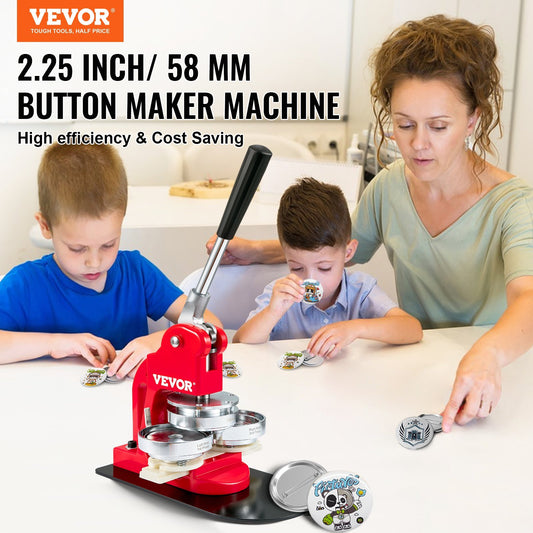 VEVOR Button Maker Machine Badge Pin Craft Kit