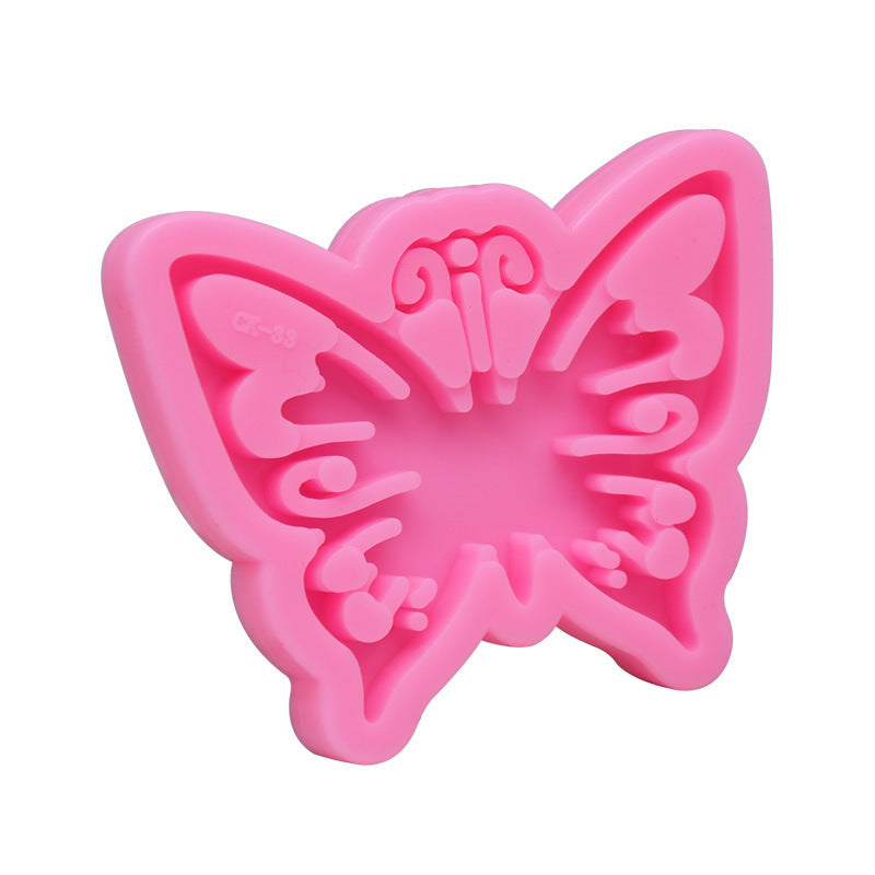 Silicone Mirror Epoxy Butterfly Keychain Mold