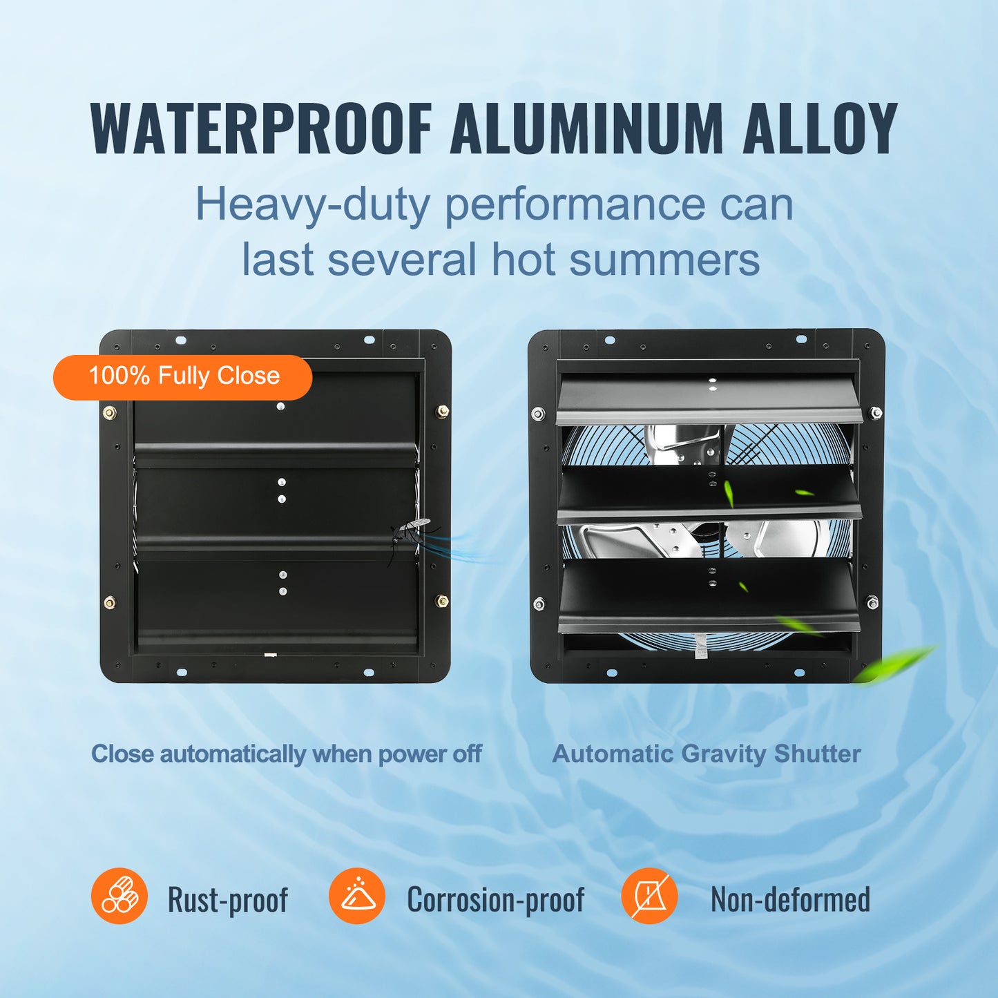 VEVOR Shutter Exhaust Fan, With Temperature Humidity Controller for greenhouse