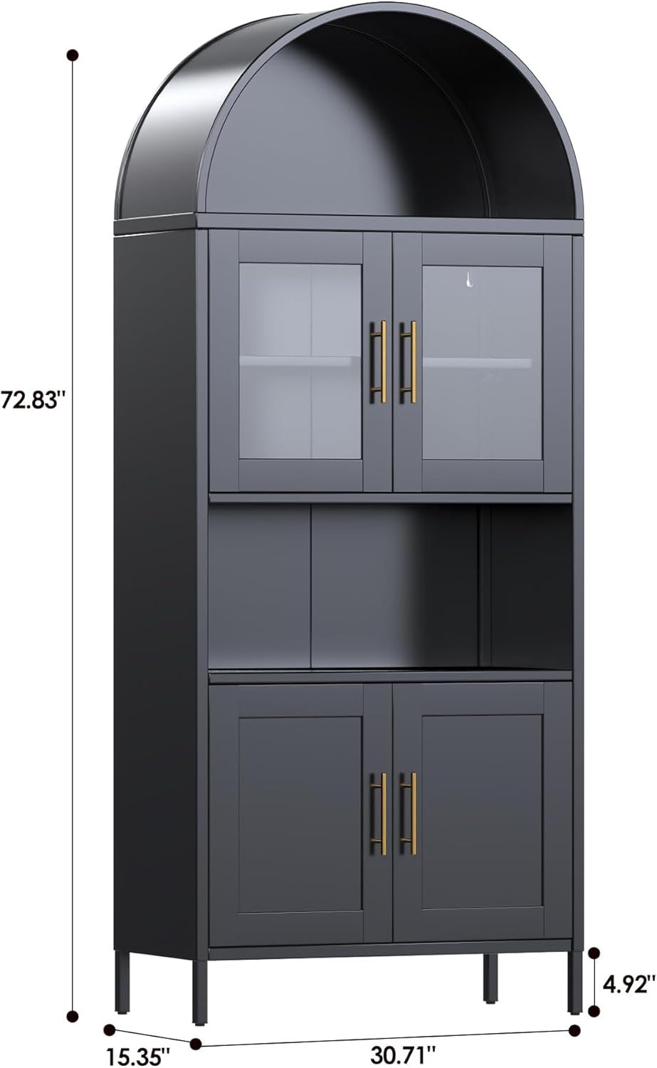 Tall Metal Arched Cabinet
