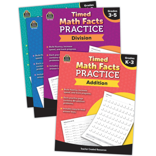 TIMED MATH FACTS PRACTICE SET BOOK