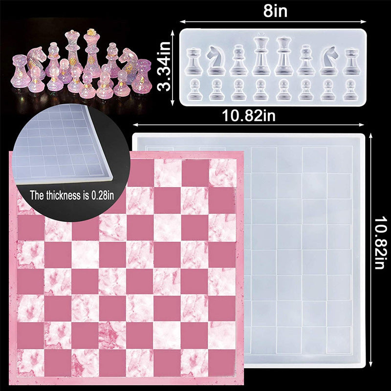 Epoxy Mold Three-dimensional Chess Silicone Mold