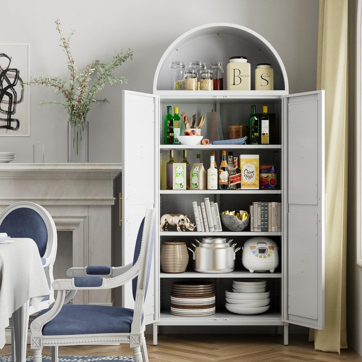 Metal Arched Bookcase
