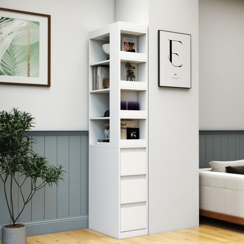 Modern Wooden Tall Bookshelf