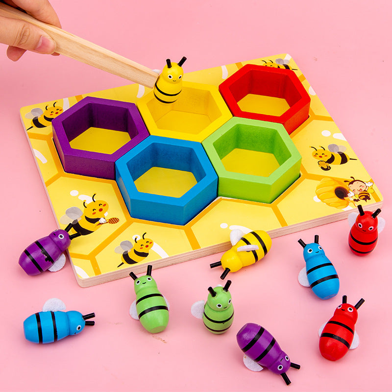 Montessori Learning aid clip bee