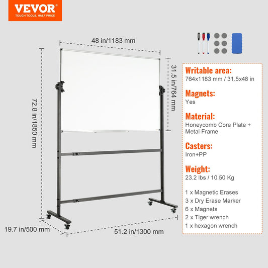 VEVOR Rolling Whiteboard