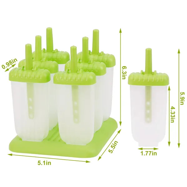 6Pcs Popsicle Molds Reusable